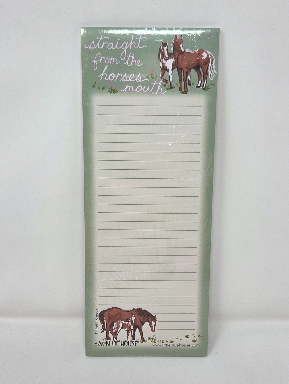 Little Blue House Magnetic Horse Theme List Pad